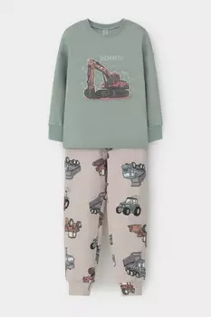 Пижама для мальчиков CROCKID, К 1567, цвет - минт