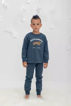 Пижама для мальчиков CROCKID, К 1598, цвет - синий