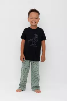 Пижама для мальчиков CROCKID, К 1599, цвет - черный3