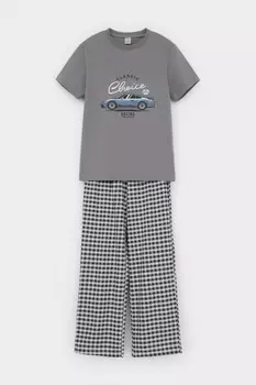 Пижама для мальчиков CROCKID, К 1599, цвет - серый