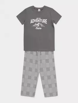 Пижама для мальчиков CROCKID, К 1599, цвет - темно-серый