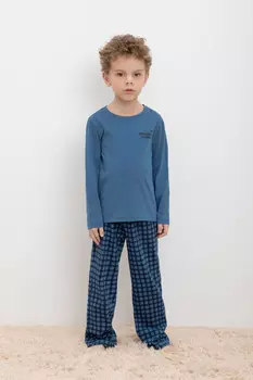Пижама для мальчиков CROCKID, К 1600, цвет - синий