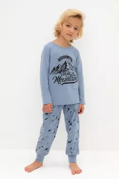 Пижама для мальчиков CROCKID, К 1606, цвет - голубой