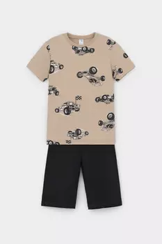 Пижама для мальчиков CROCKID, К 1614-1, цвет - бежевый