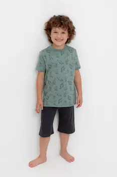 Пижама для мальчиков CROCKID, К 1614, цвет - зеленый