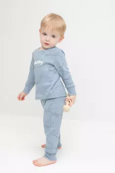 Пижама для мальчиков CROCKID, К 1621, цвет - синий