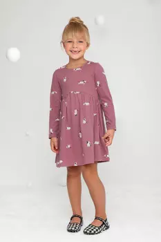 Платье для девочек CROCKID, К 5775, цвет - бордовый