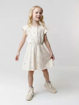 Платье для девочек CROCKID, К 5792, цвет - бежевый