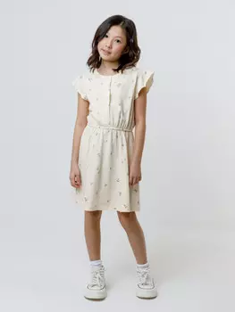 Платье для девочек CROCKID, К 5792-1, цвет - бежевый