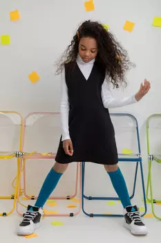 Платье для девочек CROCKID, К 5817, цвет - черный