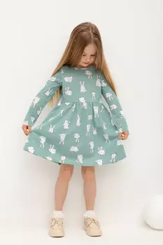 Платье для девочек CROCKID, К 5832, цвет - голубой