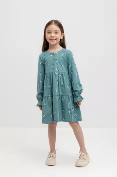 Платье для девочек CROCKID, К 5847, цвет - зеленый