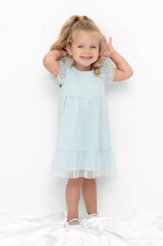Платье для девочек CROCKID, К 5853, цвет - голубой