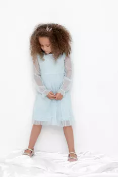 Платье для девочек CROCKID, К 5854, цвет - голубой