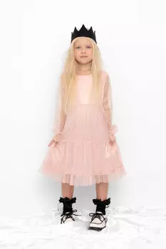 Платье для девочек CROCKID, К 5855, цвет - розовый