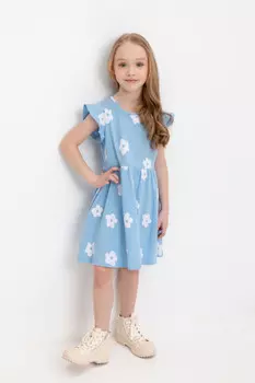 Платье для девочек CROCKID, К 5880, цвет - голубой