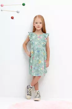 Платье для девочек CROCKID, К 5881, цвет - голубой