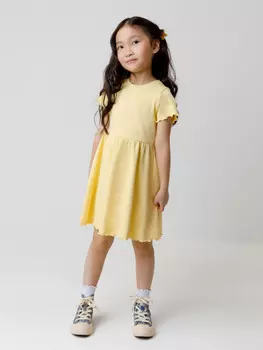 Платье для девочек CROCKID, КП 5864, цвет - желтый