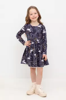 Платье для девочек CROCKID, КР 5720, цвет - синий