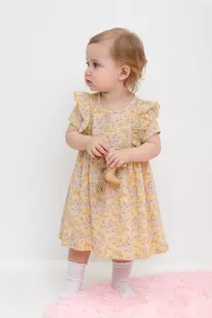 Платье для девочек CROCKID, КР 5733, цвет - желтый
