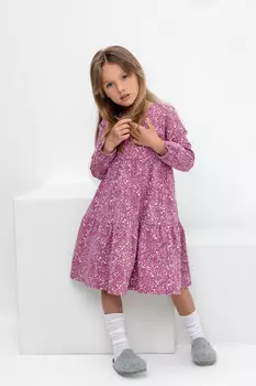 Платье для девочек CROCKID, КР 5770, цвет - фиолетовый