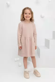 Платье для девочек CROCKID, КР 5774, цвет - бежевый