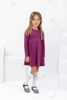 Платье для девочек CROCKID, КР 5778, цвет - фиолетовый
