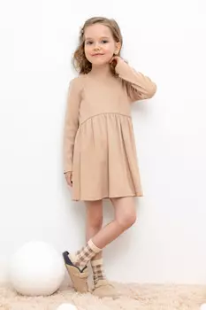 Платье для девочек CROCKID, КР 5778, цвет - бежевый