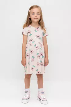 Платье для девочек CROCKID, КР 5793, цвет - бежевый