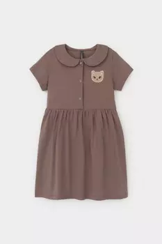 Платье для девочек CROCKID, КР 5823, цвет - коричневый