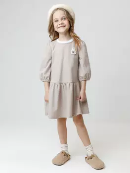 Платье для девочек CROCKID, КР 5827, цвет - бежевый