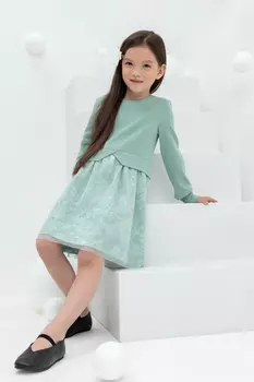 Платье для девочек CROCKID, КР 5833, цвет - голубой