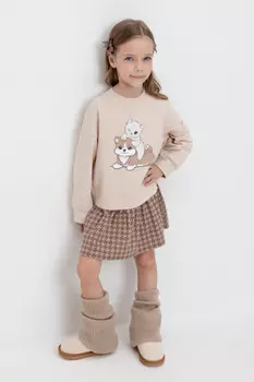 Платье для девочек CROCKID, КР 5835, цвет - бежевый