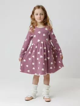 Платье для девочек CROCKID, КР 5836, цвет - бордовый