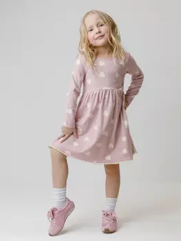 Платье для девочек CROCKID, КР 5836, цвет - розовый