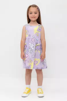Платье для девочек CROCKID, КР 5867, цвет - фиолетовый