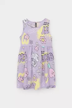 Платье для девочек CROCKID, КР 5867-1, цвет - фиолетовый