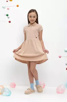 Платье для девочек CROCKID, КР 5869, цвет - бежевый