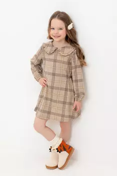 Платье для девочек CROCKID, КР 5890, цвет - бежевый