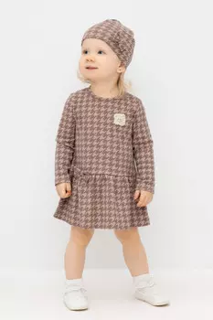 Платье для девочек CROCKID, КР 5891, цвет - бежевый