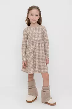 Платье для девочек CROCKID, КР 5892, цвет - бежевый
