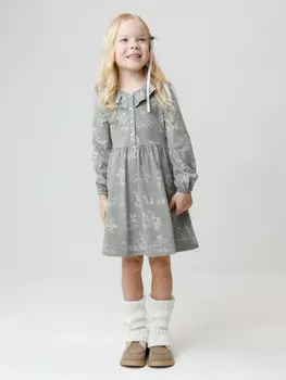Платье для девочек CROCKID, КР 5897, цвет - зеленый