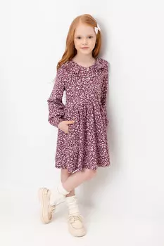 Платье для девочек CROCKID, КР 5897, цвет - бордовый