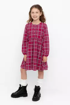 Платье для девочек CROCKID, КР 5900, цвет - бордовый
