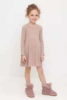 Платье для девочек CROCKID, КР 5901, цвет - кофейный
