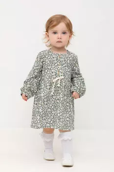 Платье для девочек CROCKID, КР 5906, цвет - зеленый