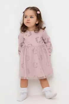 Платье для девочек CROCKID, КР 5912, цвет - розовый