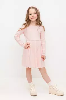 Платье для девочек CROCKID, КР 5920, цвет - светло-розовый