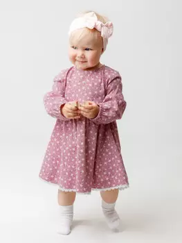 Платье для девочек CROCKID, КР 5925, цвет - розовый