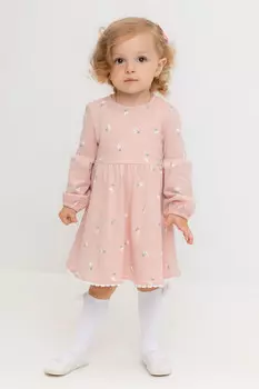Платье для девочек CROCKID, КР 5925, цвет - розовый
